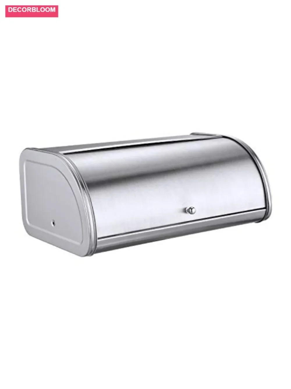 Stainless Steel Bread Box with Roll Up Lid for Kitchen Counter Storage,